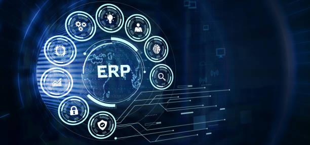 Business, Technology, Internet and network concept. Enterprise Resource Planning ERP corporate company management. stock photo