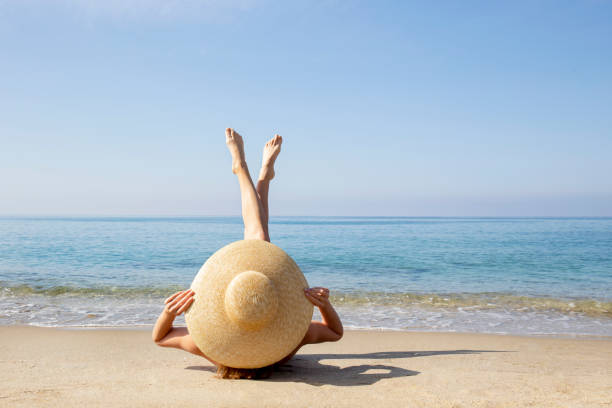 istock Fashion model on the beach 1316081297