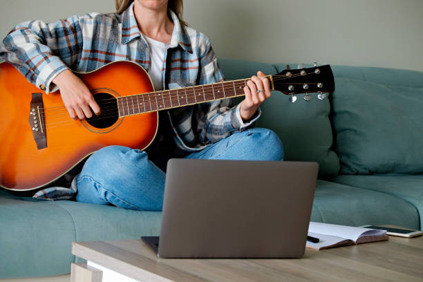 istock Woman on a blue couch 1316081939