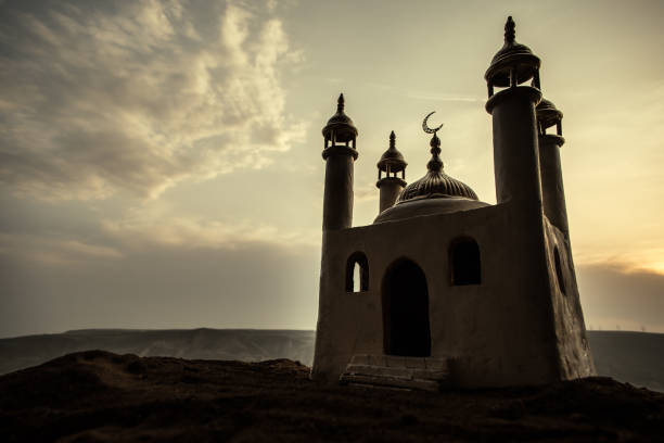 istock A realistic Mosque miniature with windows at night. Festive greeting card, invitation for Muslim holy month Ramadan Kareem. 1316083127