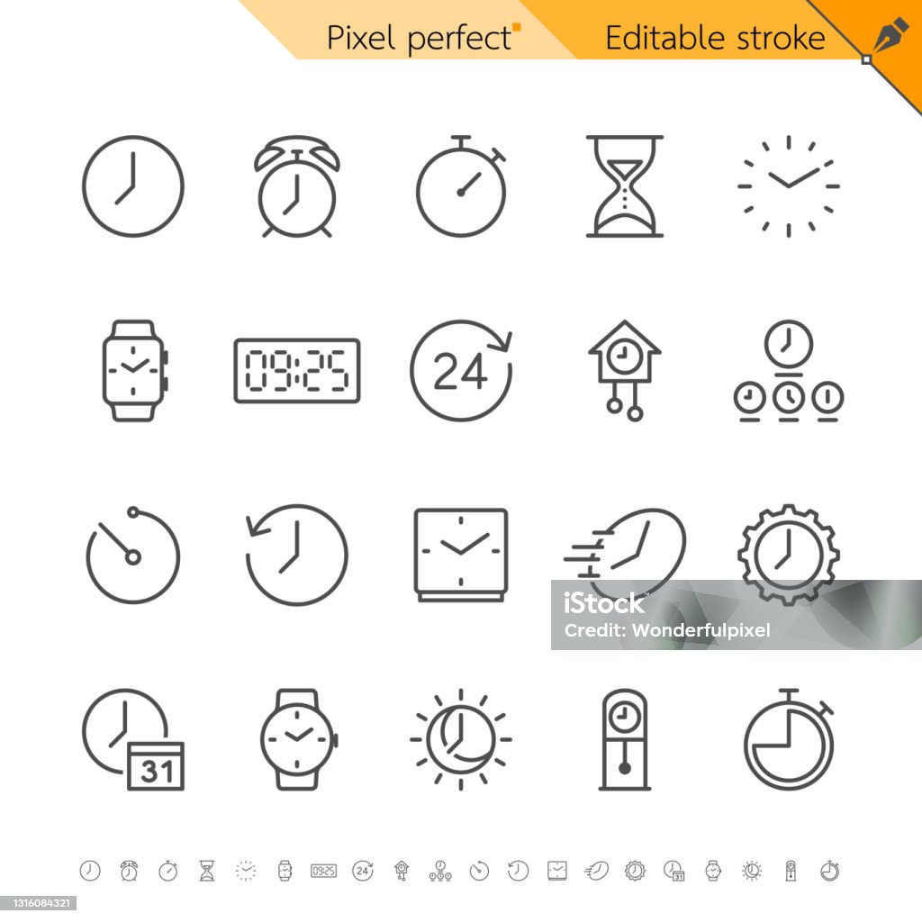 time_and_clock - Royalty-free Simge Vector Art