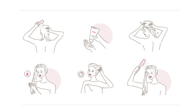 Hair Washing And Conditioning Stock Illustration - Download Image Now - Hair, Shampoo, Women - iStock Hair Washing And Conditioning Stock Illustration - Download Image Now - Hair, Shampoo, Women - iStock