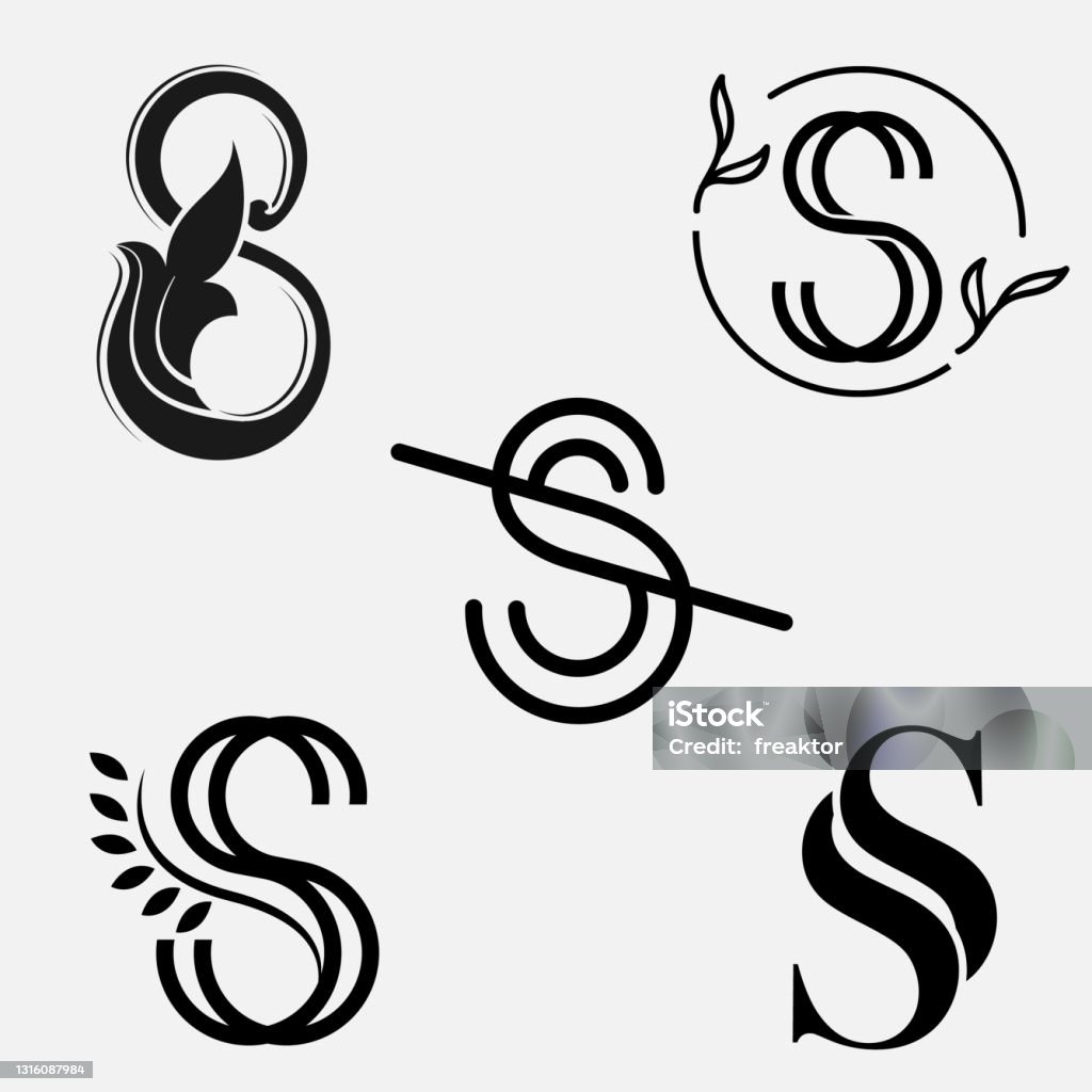 Stylish Initial S Letter Logo Design Vector Graphic Concept ...