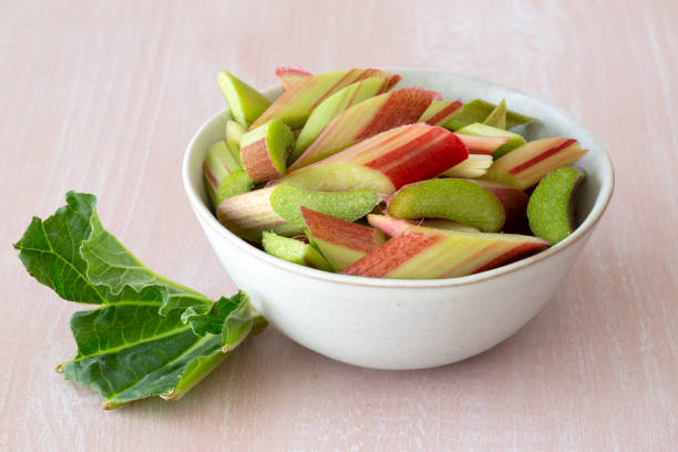istock fresh chopped rhubarb in white bowl 1316089434