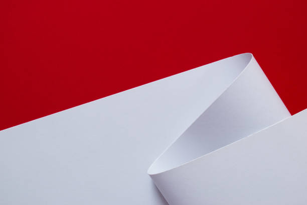 istock Red and white abstract 3d background, web template, book cover 1316092676