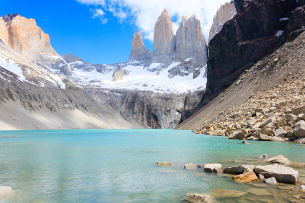 istock Torres del Paine view, Las Torres viewpoint Base, Chile 1316092723