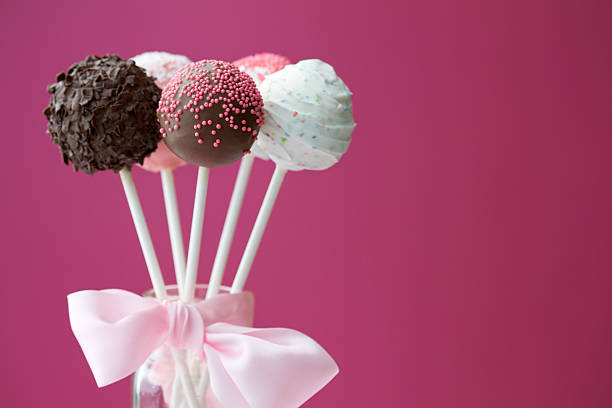 istock A small bunch of cake pops wrapped with a pink bow 131610578