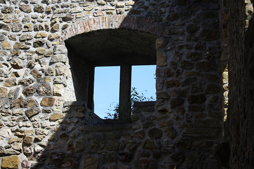 One of the many historic old watchtowers along the waterfront in Cádiz, Spain.