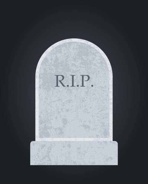 Empty gravestone vector Empty grave stone. Blank tombstone for your text. Vector illustration. tombstone stock illustrations