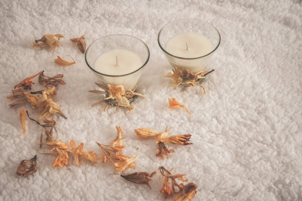 istock Scented wax and perfume candles with different scents 1316114540