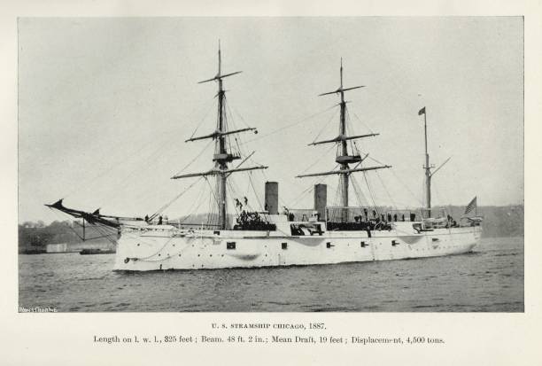 istock USS Chicago Steamship 1887, 19th Century US Naval History 1316114572