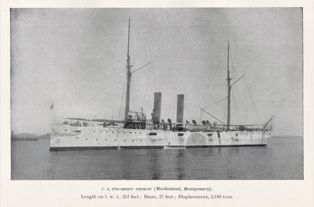 istock USS Detroit Steamship Cruiser 1891, 19th Century US Naval History 1316114644