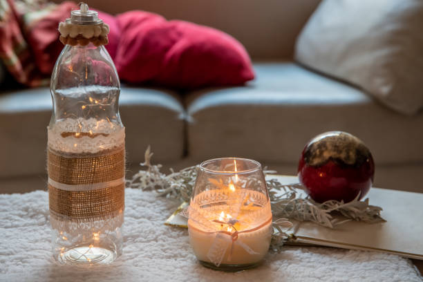 istock Scented wax and perfume candles with different scents 1316115593