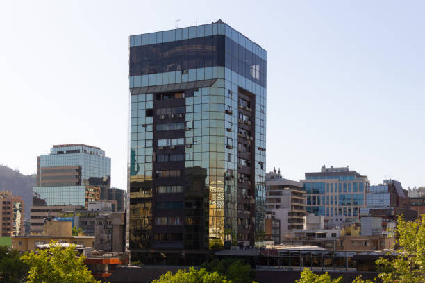 istock Glass mirror office buildings in Santiago, Chile 1316116011