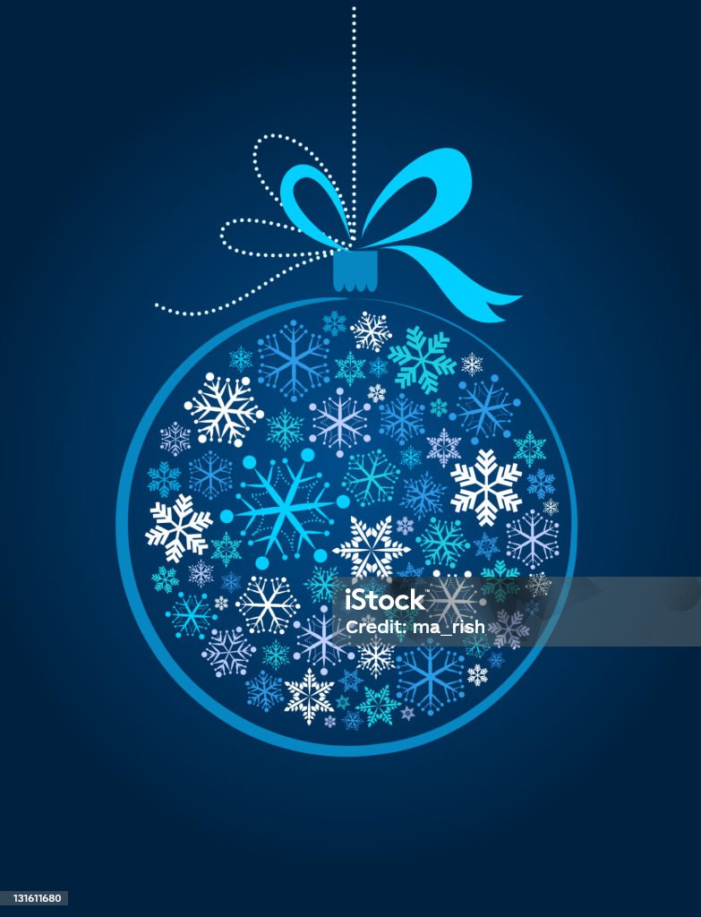 Blue Christmas ball - arte vectorial de Abstracto libre de derechos