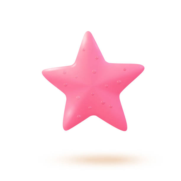 istock 3d Vector Starfish cartoon illustration. Ocean realistic fish isolated on white. Minimal tropic beach object render design 1316118089