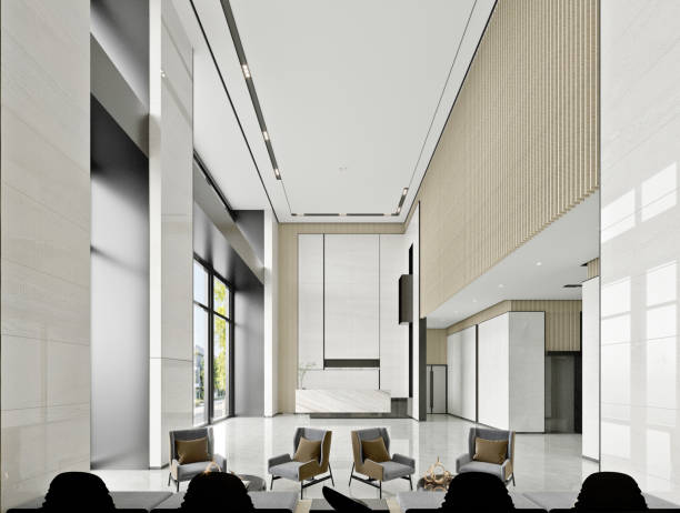 istock 3d render of luxury hotel lobby and reception 1316121873