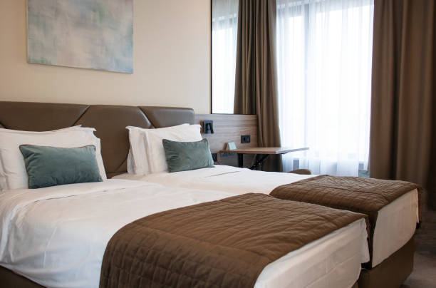 istock double bed in a hotel room 1316123809