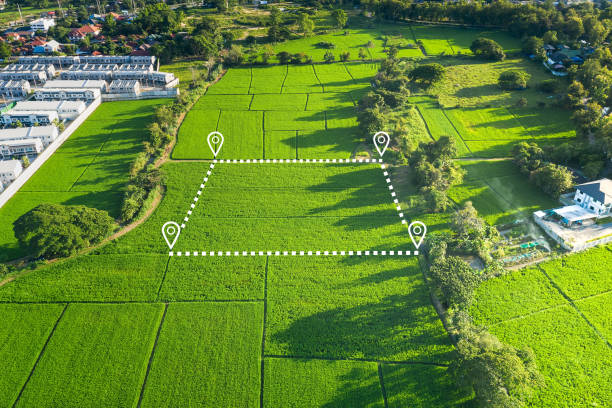 istock Land plot in aerial view for development or investment. 1316128402