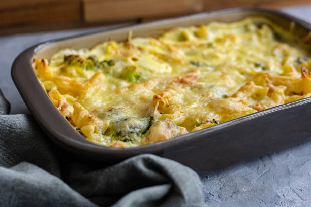 istock Casserole with brokkoli, pasta, bacon and hollandaise 1316128591