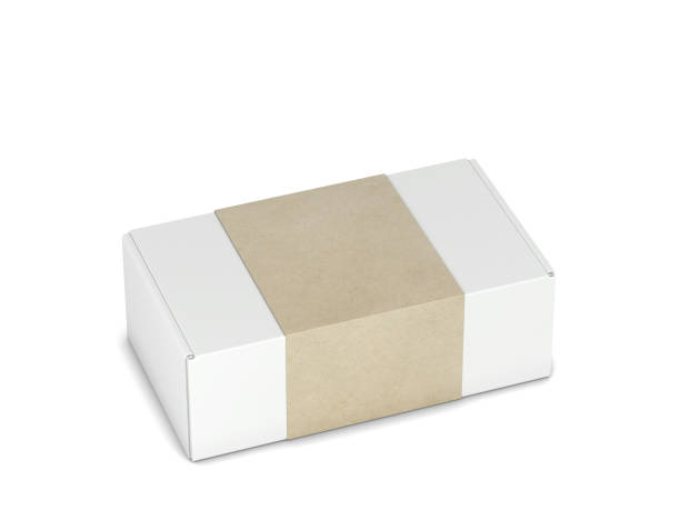 istock Blank tuck in flap packaging box mockup 1316128814