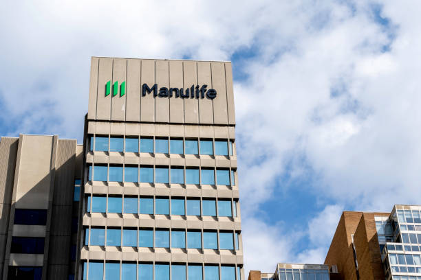 Manulife  head office building in Toronto, Canada. stock photo