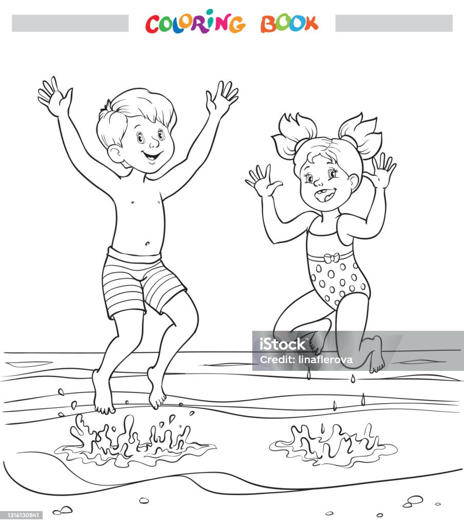 Ilustración de Libro O Ilustración Para Colorear En Blanco Y Negro