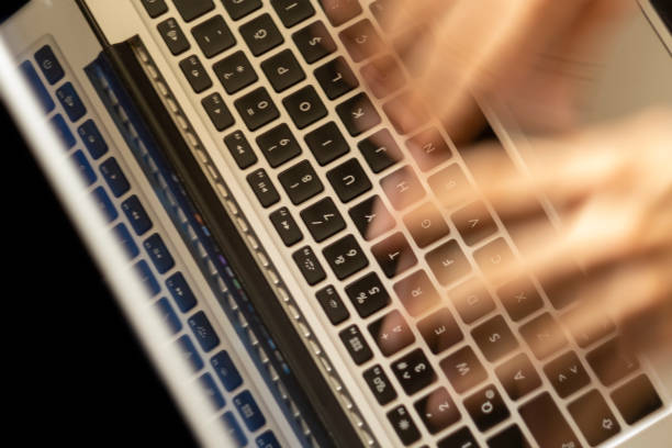istock Typing on laptop closeup 1316131915