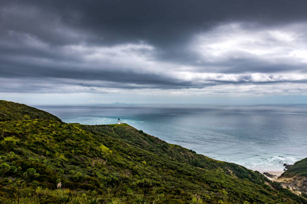 Cape Reinga, Northland, New Zealand - where Tasman Sea and Pacific Ocean merges