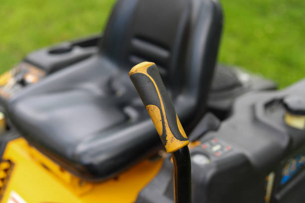 istock Close up image of a handle of a lawnmower 1316146848