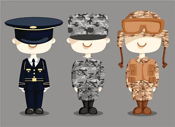 Vector illustration of Soldiers