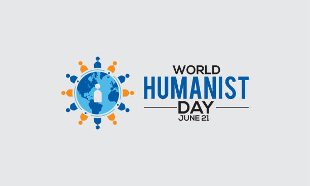 ilustrações de stock, clip art, desenhos animados e ícones de world humanist day celebrated on june every year. humanism vector background, banner, poster, card awareness campaign template. - humanism