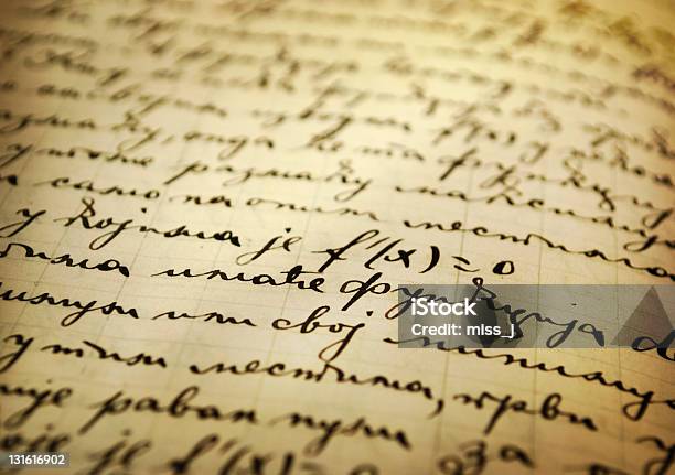 Old Manuscript Stock Photo - Download Image Now - Alphabet, Ancient, Antique