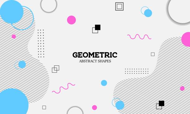 Flat Design Geometric Shapes Background Flat Design Geometric Shapes Background pop musician stock illustrations