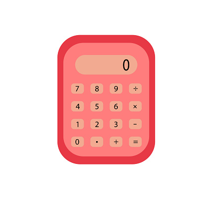 Flat Calculator Vector Illustration, Flat Concept Icon. Signs and symbols can be used for web, logo, mobile app, UI, UX.