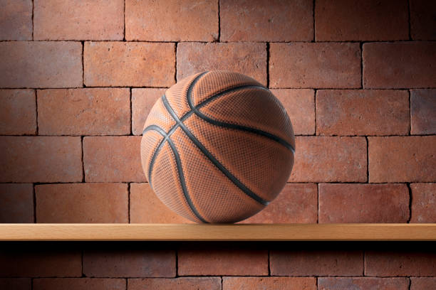 Basketball ball on the shelf