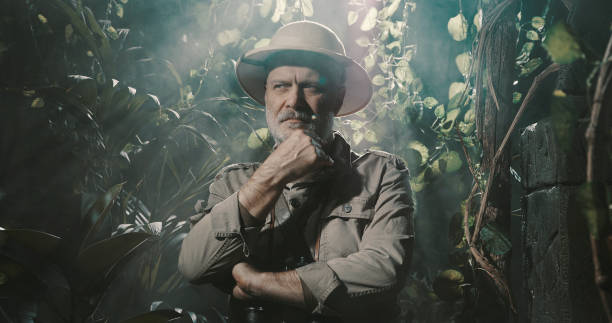istock Brave explorer in the tropical jungle 1316189586
