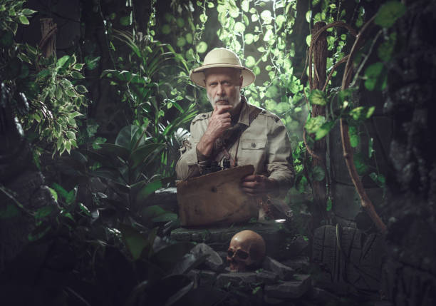 istock Brave explorer in the tropical jungle 1316189798