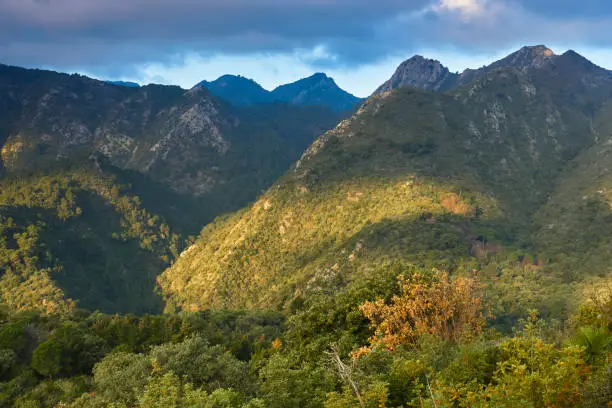 Photo of Sierra Blanca. Striations with the Sierra de las Nieves National Park, Malaga. Andalusia, Spain