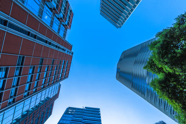 istock High modern skyscrapers over blue sky 1316200443