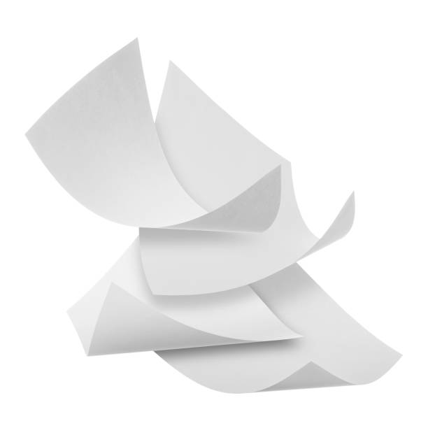 istock Blank sheets of paper flying on white background 1316203127