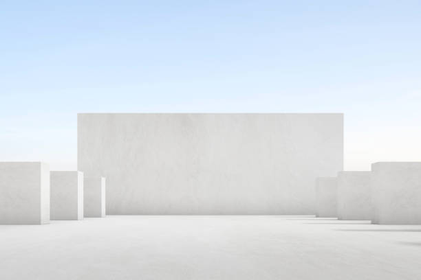istock 3D illustration of abstract concrete architecture background. 1316204324