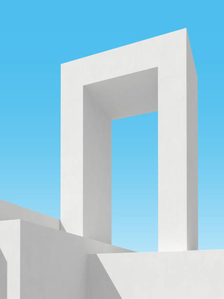 istock 3D illustration of abstract architecture background, Minimal architectural poster. 1316204881
