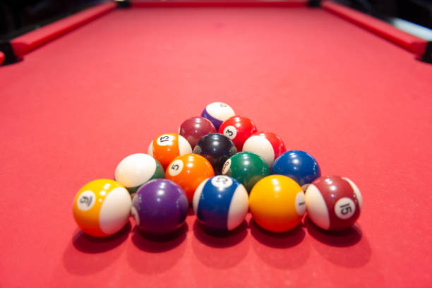 istock Line up billiard balls on a table 1316210373