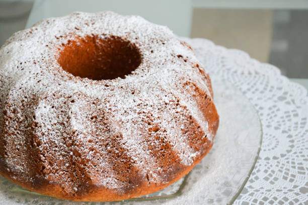 istock cottage cheese cake with powdered sugar. pastries, dessert for tea and coffee. 1316211031