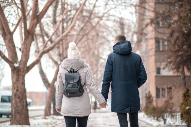 istock Couple walking on winter 1316212303