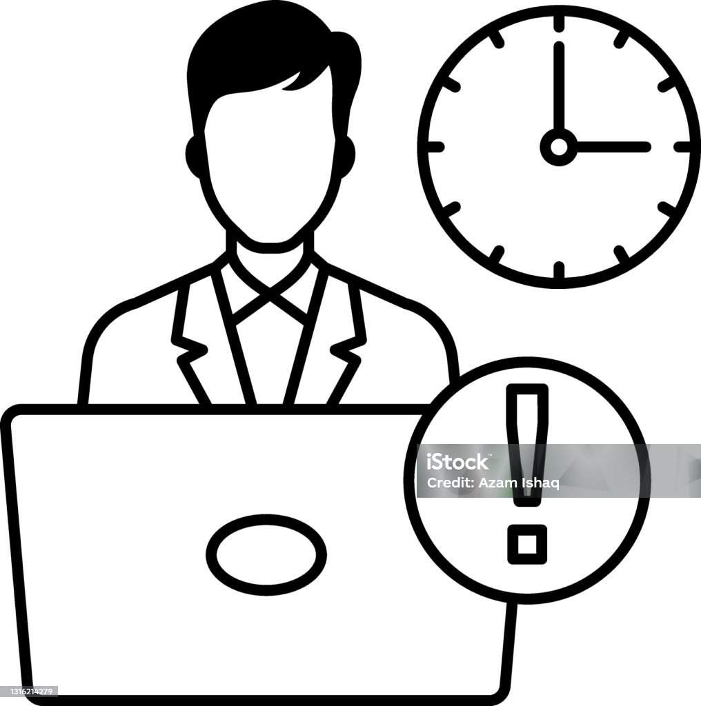 Unproductive Sign Unproductive Employee Concept Hrm Symbol On White Background Non ...
