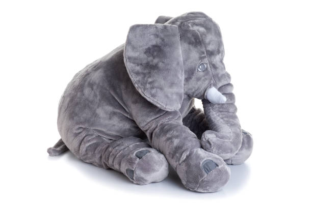 fluffy elephant doll stock photo