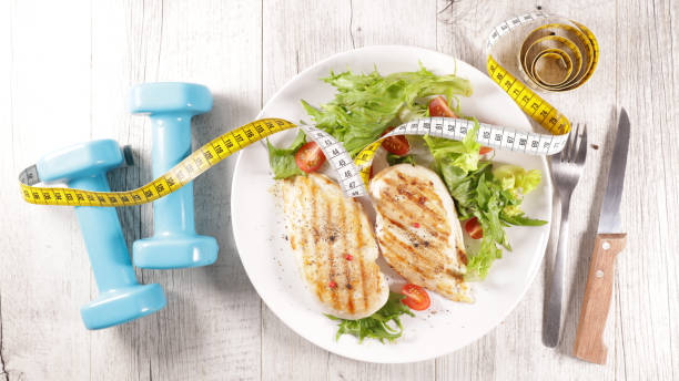 istock grilled chicken fillet and salad 1316216501