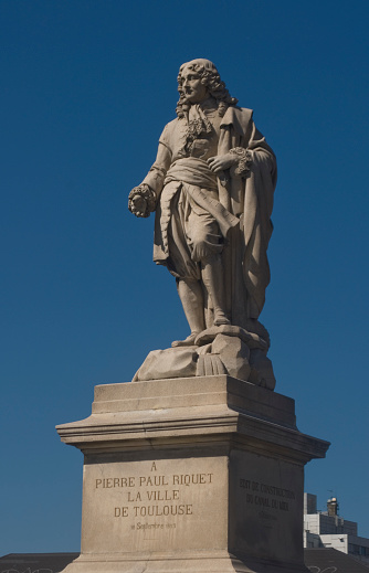 Statue of Paul Riquet who created the canal Toulouse